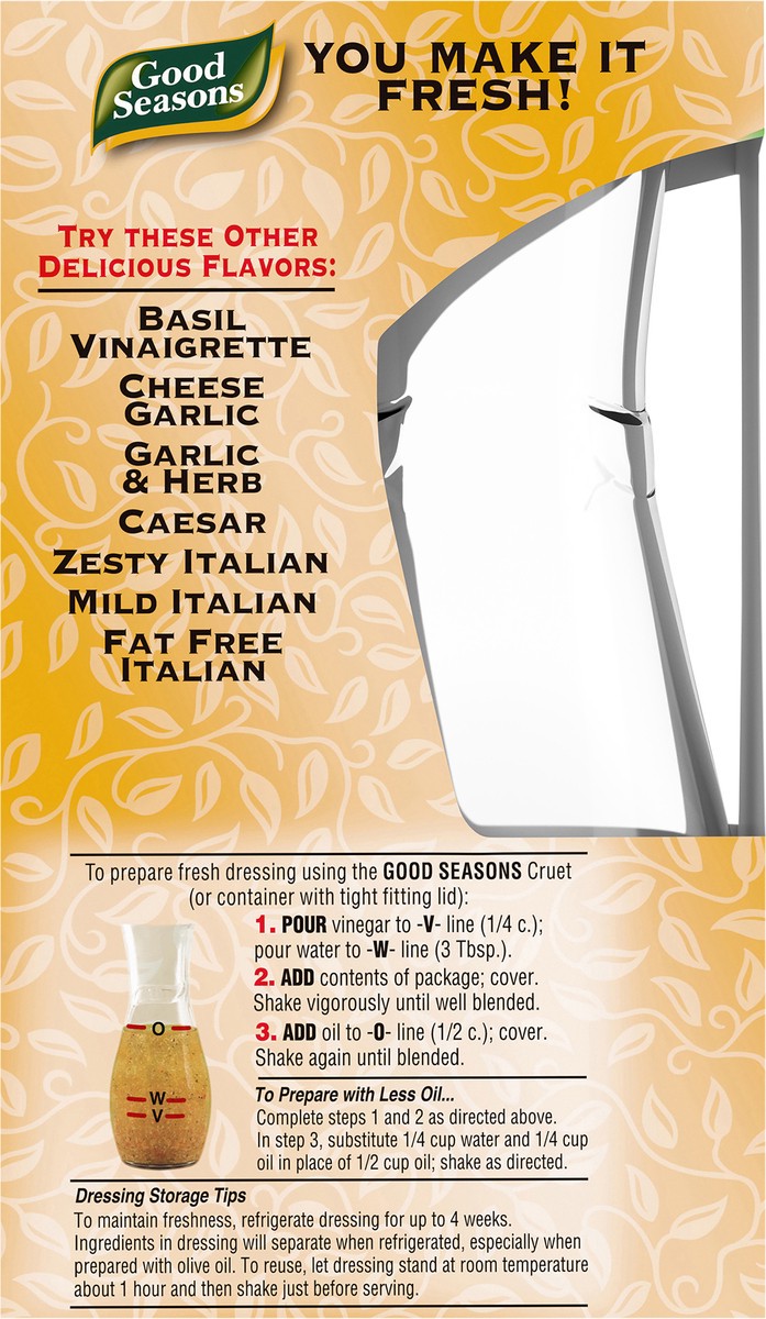 slide 2 of 9, Good Seasons Italian Dressing & Recipe Seasoning Mix with Free Cruet Kit, 2 ct Packets, 2 ct