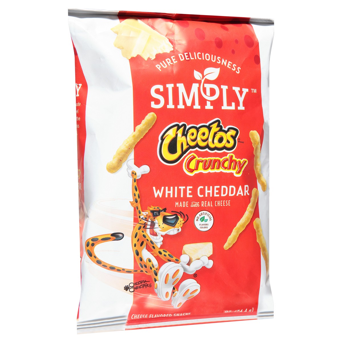 slide 5 of 12, Cheetos Simply Crunchy White Cheddar Cheese Flavored Snacks 2.625 oz, 2.62 oz