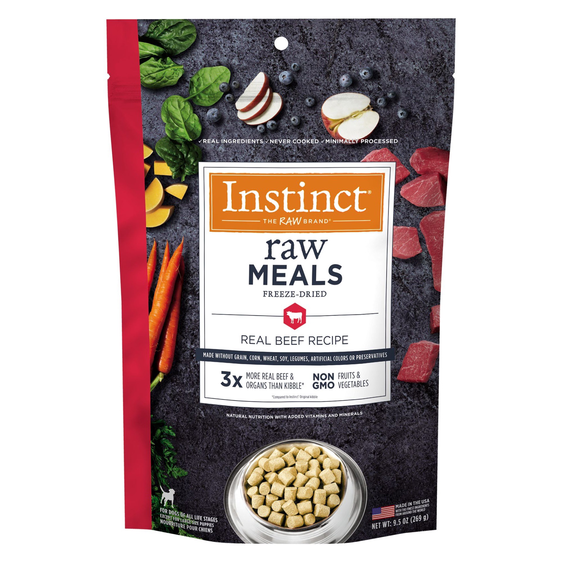 slide 1 of 1, Instinct Natures Variety Instinct Beef Dog, 9.5 oz