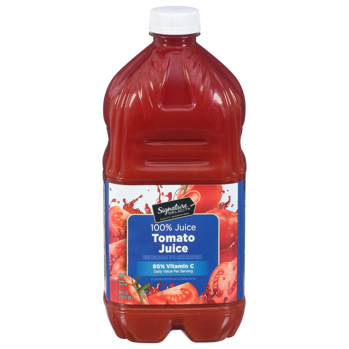 slide 1 of 9, Signature Select Tomato 100% Juice 64 fl oz,