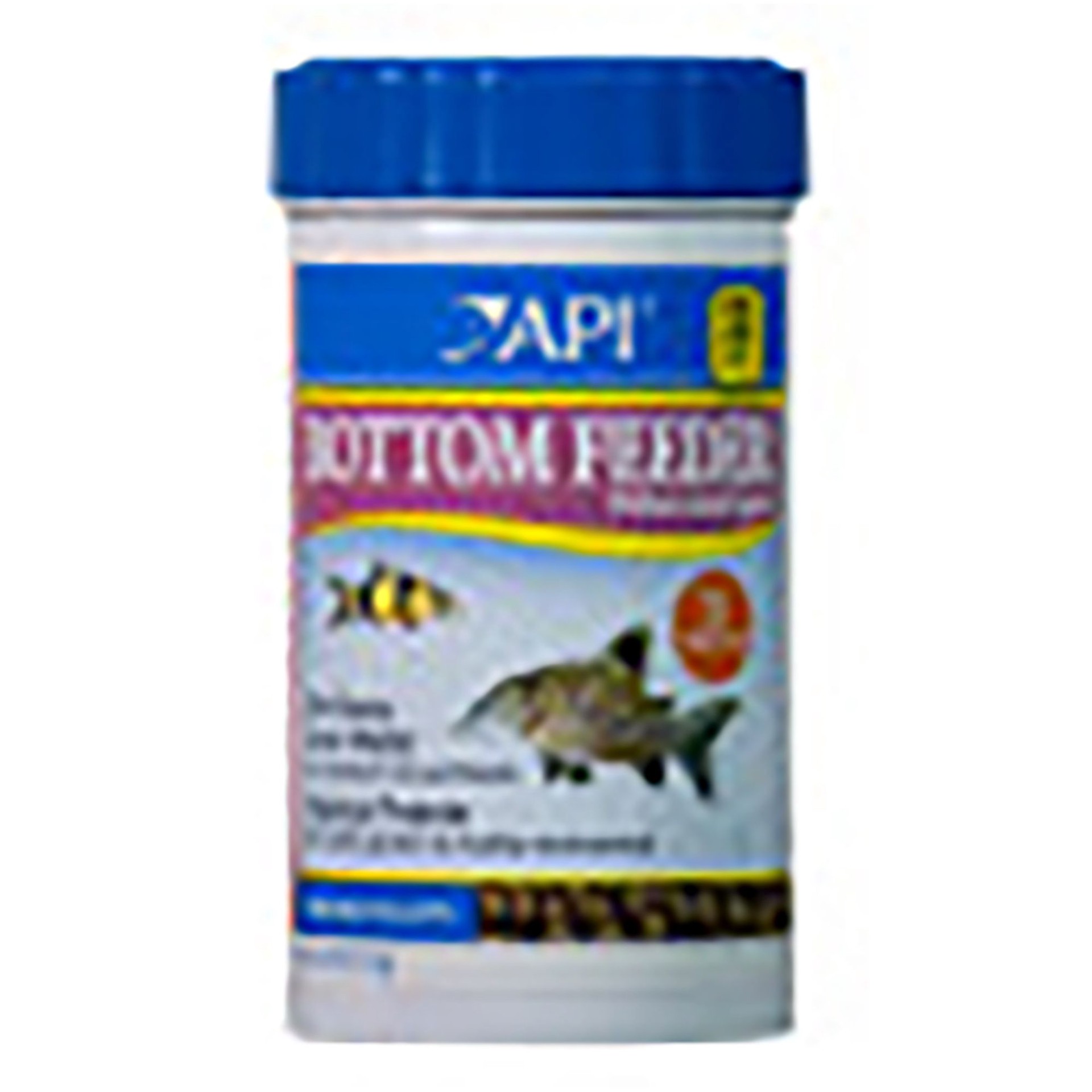slide 1 of 1, API Bottom Feeder Shrimp Pellets Fish Food Container, 4 oz