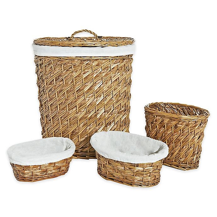 slide 1 of 5, LaMont Home Hudson Hamper Basket Set - Natural, 4 ct