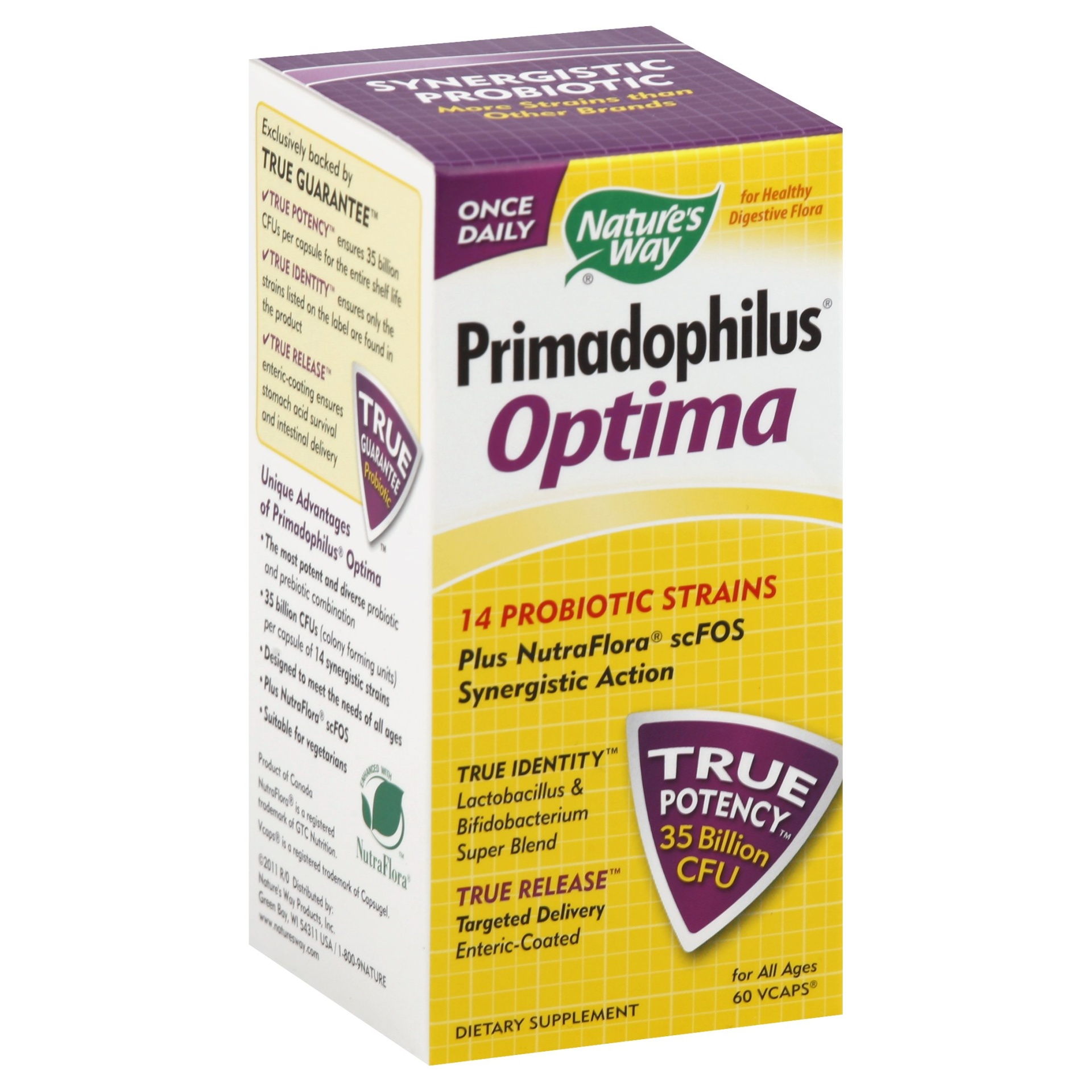 slide 1 of 1, Nature's Way Primadophilus Optima Vegetarian Capsules, 60 ct