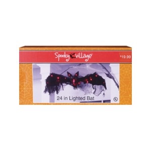 slide 1 of 1, Spooky Village 24In Lighted Bat, 1 ct