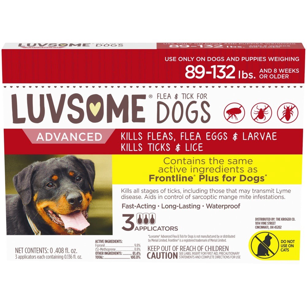 slide 3 of 6, Luvsome Advanced Flea Tick Applicators For Dogs, 3 ct