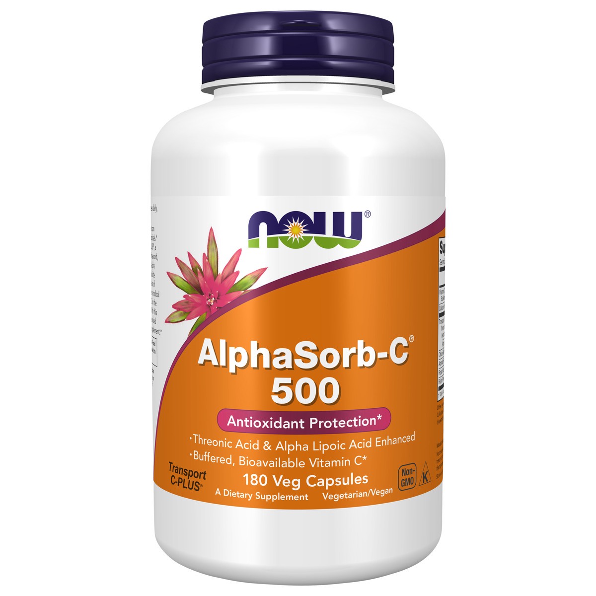 slide 1 of 4, NOW AlphaSorb-C 500 - 180 Veg Capsules, 180 ct