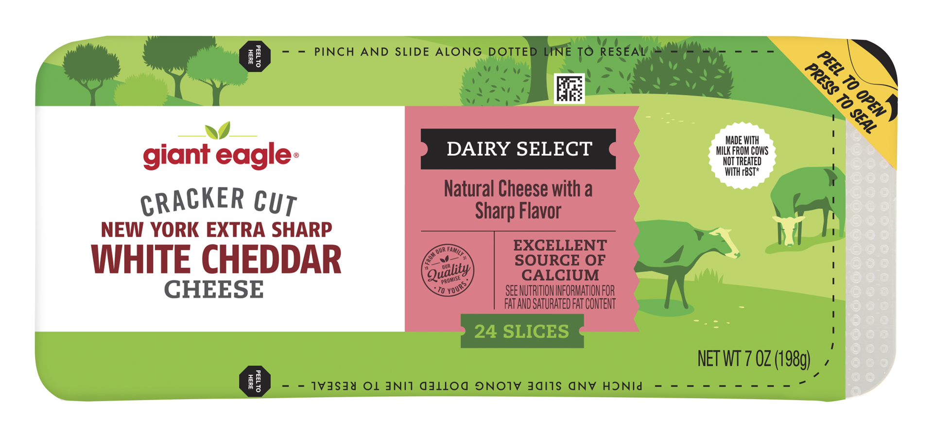 slide 1 of 1, Ge Xtrashrp Wht Chdr Crckr Cut, 7 oz