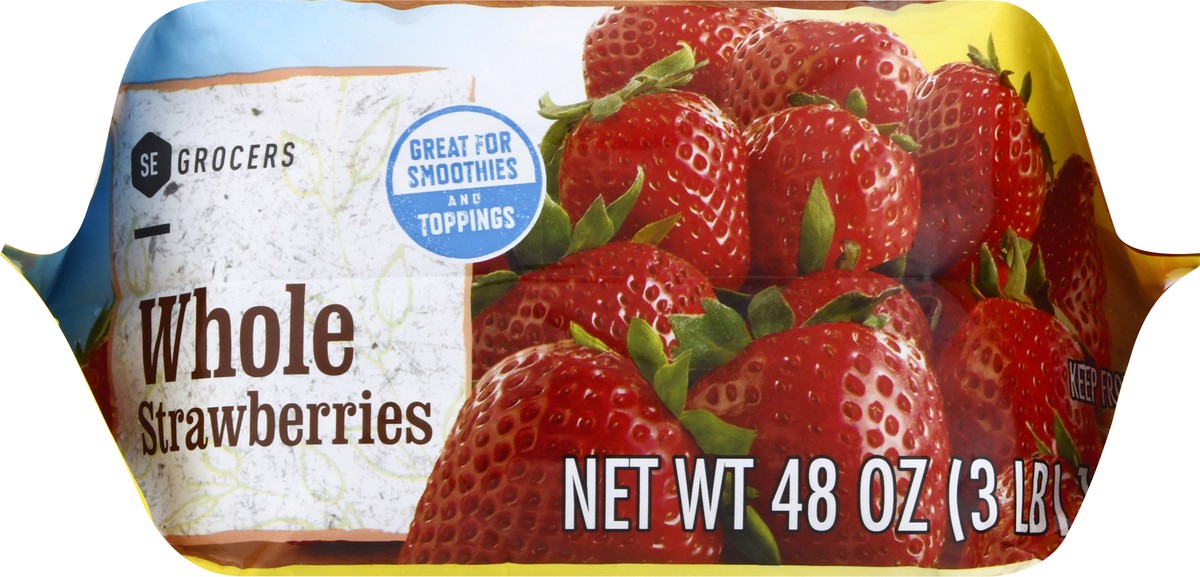 slide 3 of 11, SE Grocers Whole Strawberries, 48 oz