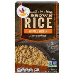 Stop & Shop Boil-in-Bag Whole Grain Brown Rice - 4 ct
