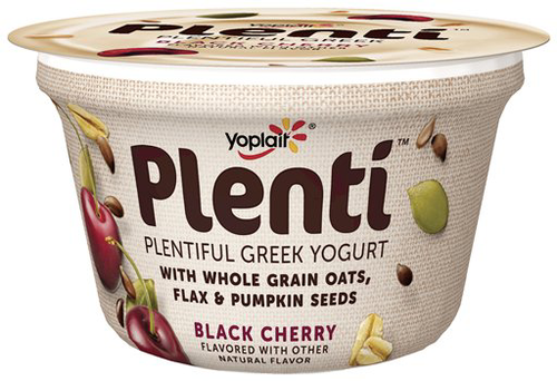 slide 1 of 1, Yoplait Plenti Black Cherry Greek Yogurt, 5.5 oz