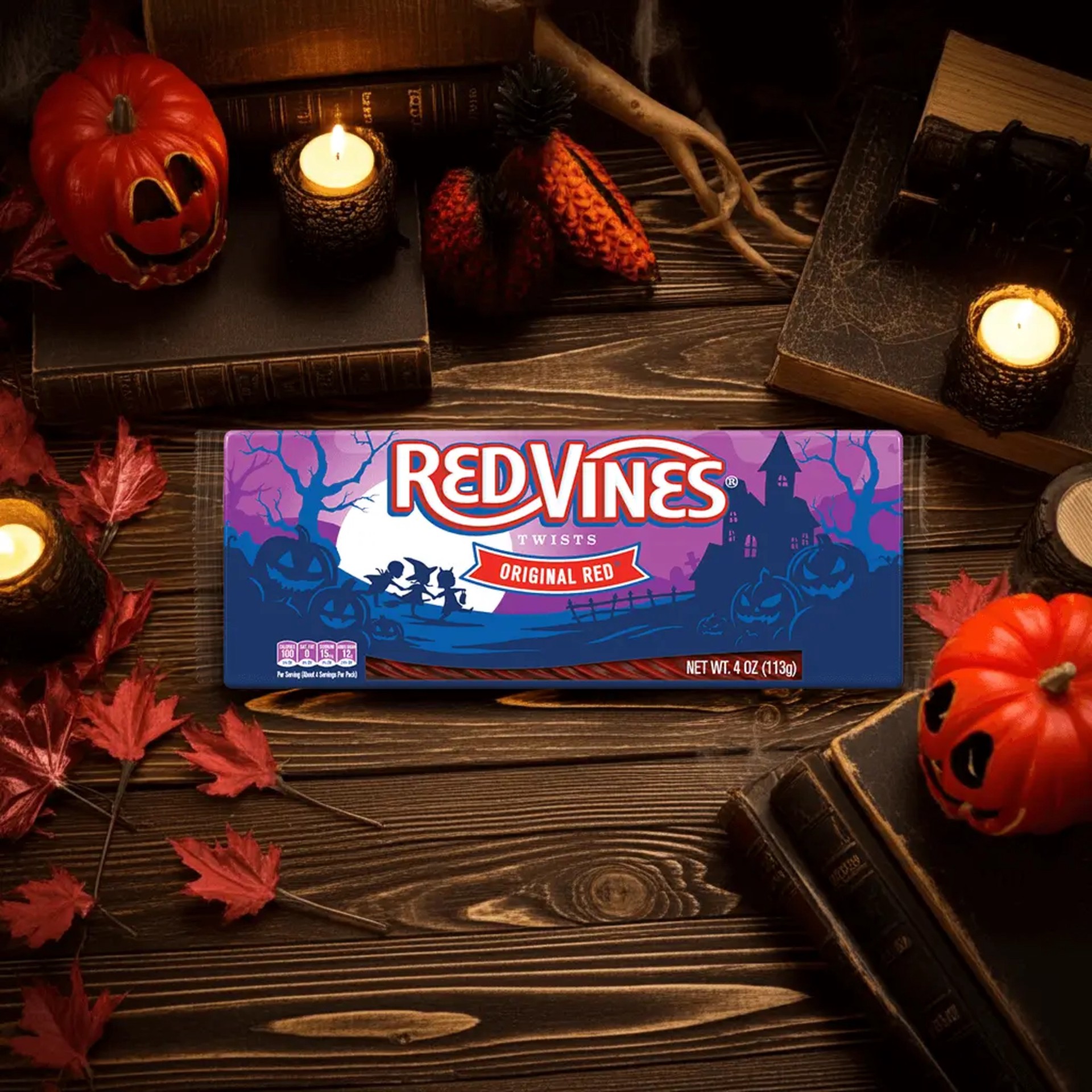 slide 4 of 5, Red Vines Original Red Halloween Twists, 4oz Tray, 4 oz