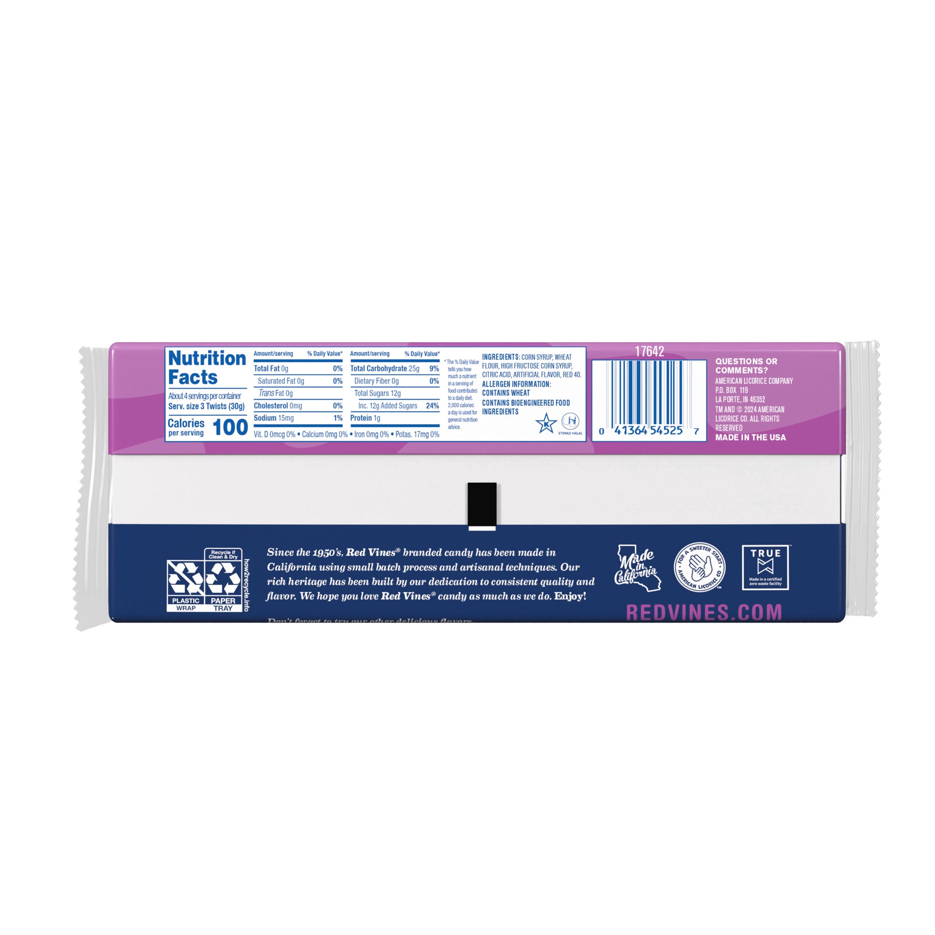 slide 3 of 5, Red Vines Original Red Halloween Twists, 4oz Tray, 4 oz