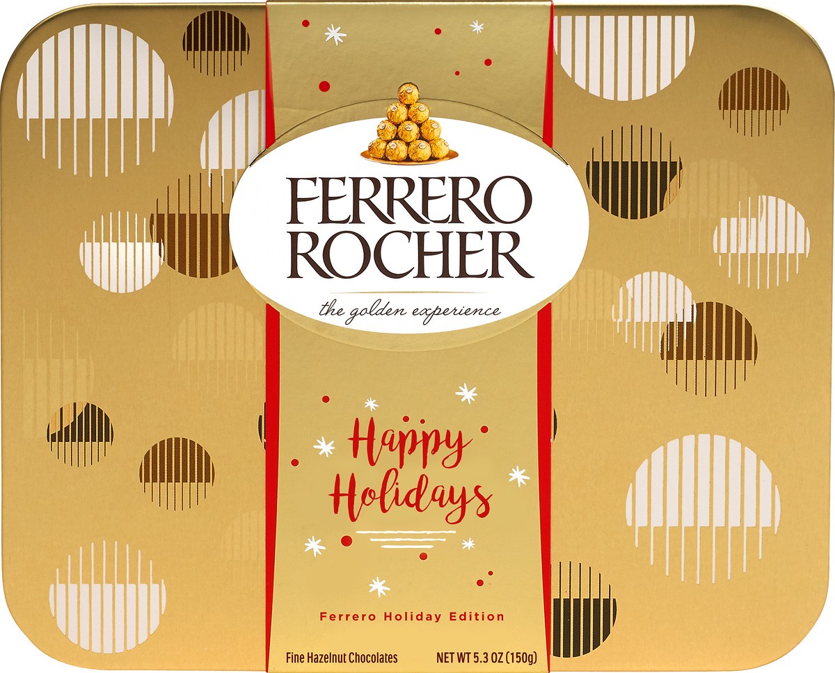 slide 2 of 7, Ferrero Rocher Happy Holidays Fine Hazelnut Chocolates 5.3 oz, 5.3 oz