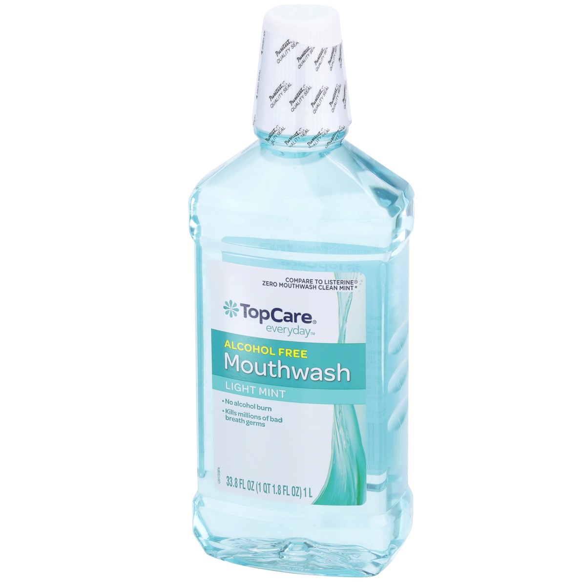 slide 5 of 12, TopCare Alcohol Free Mouthwash, Light Mint, 33.8 fl oz