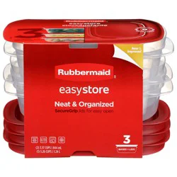 Rubbermaid Easystore Food Storage Containers 3 Each