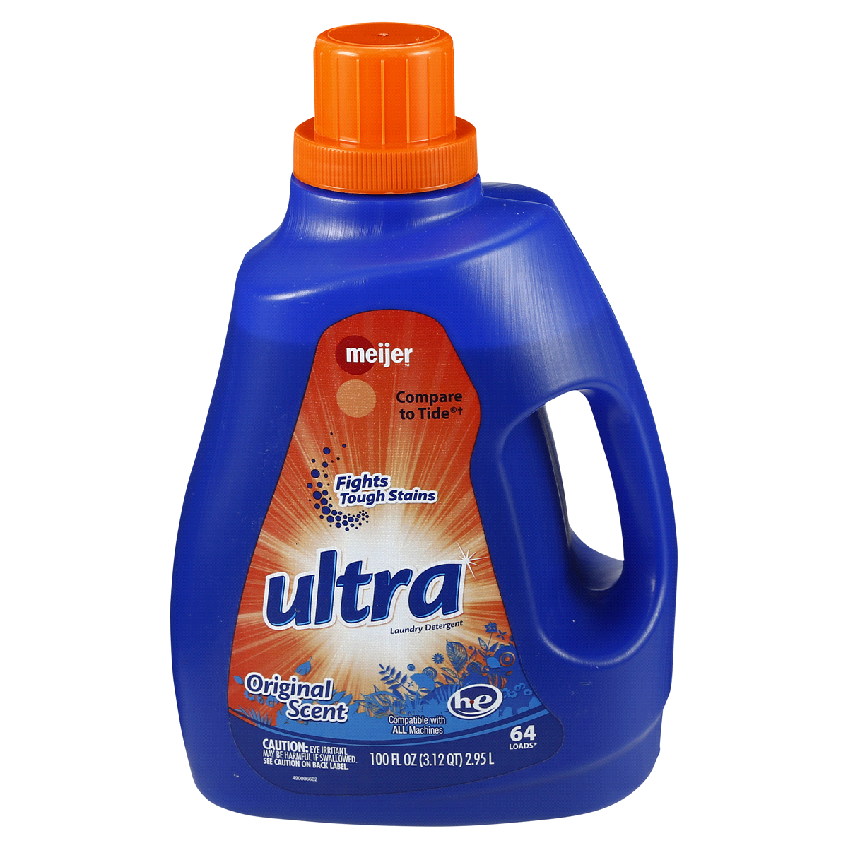 slide 1 of 1, Meijer Ultra Liquid Laundry Detergent, HE, Original Scent- 64 Wash loads, 100 oz