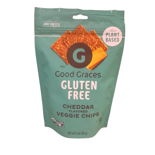 slide 1 of 1, Good Graces Gluten Free Veggie Chips, Cheddar, 3 oz