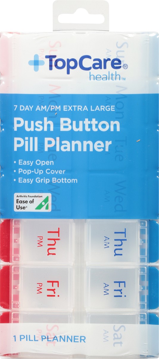slide 5 of 9, TopCare Health Push Button Pill Planner 1 ea, 1 ct