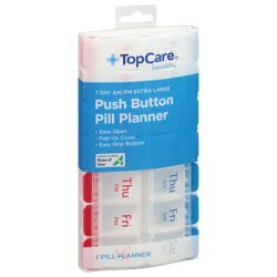 TopCare Health Push Button Pill Planner, 1 ea