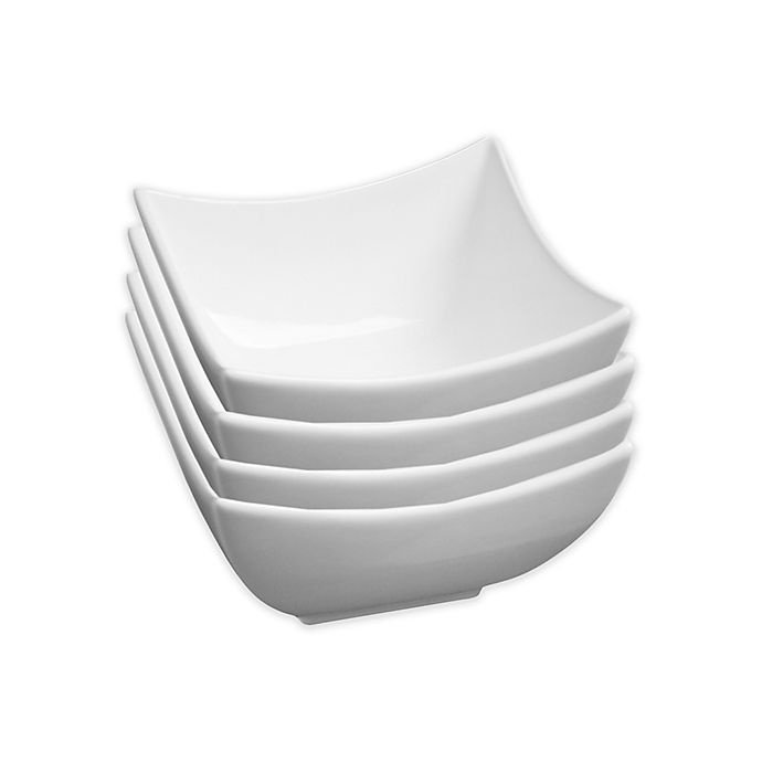 slide 1 of 2, Fortessa Accentz Square Bowls - White, 4 ct