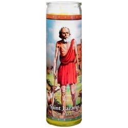St. Jude Jar Candle, Saint Lazarus, 8.25 inch
