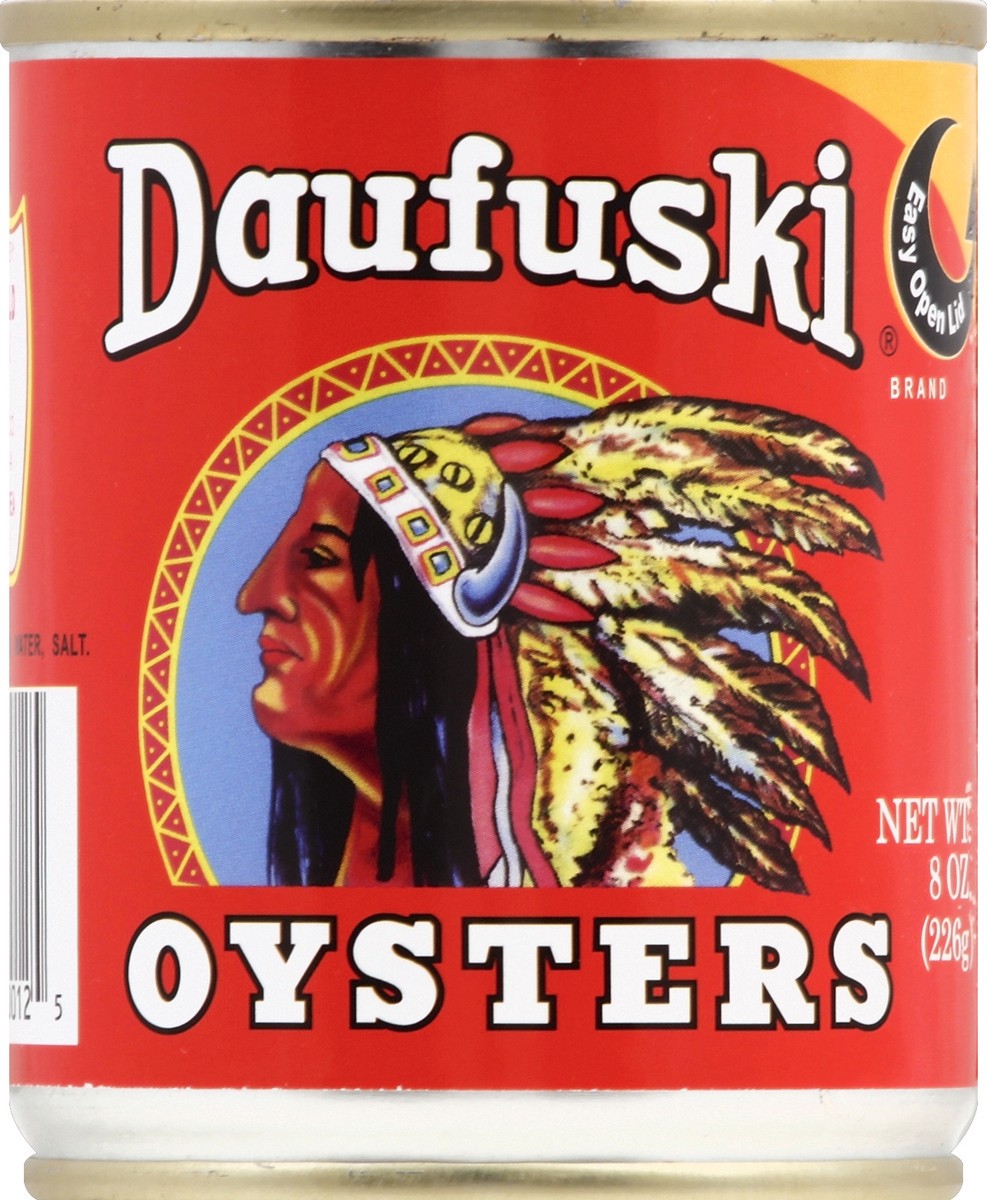 slide 2 of 2, Daufuski Oysters 8 oz, 8 oz