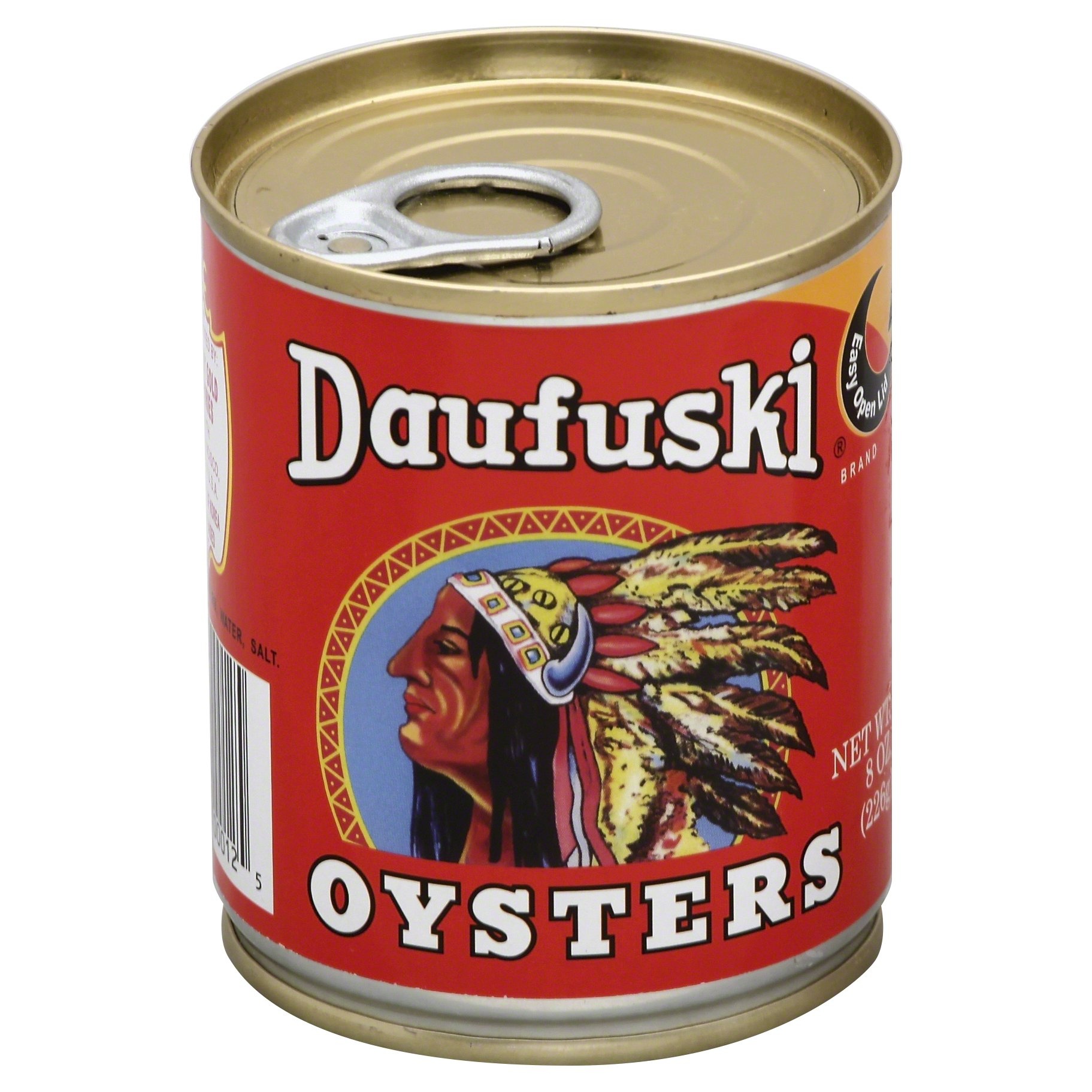 slide 1 of 1, Daufuski Oysters, 8 oz