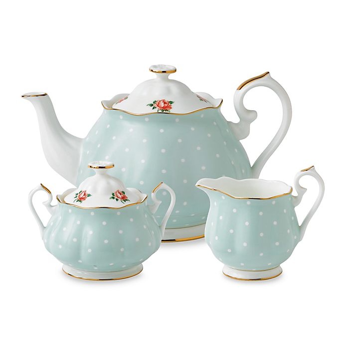 slide 1 of 2, Royal Albert Polka Rose Tea Set, 3 ct