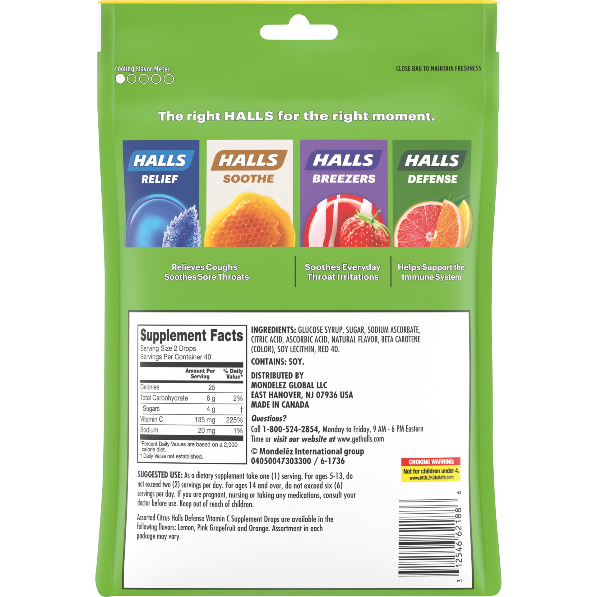 Halls Defence Vitamin C Drops 80 ct Shipt