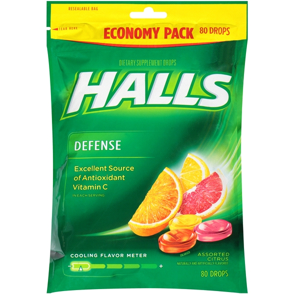 Halls Defence Vitamin C Drops 80 ct Shipt