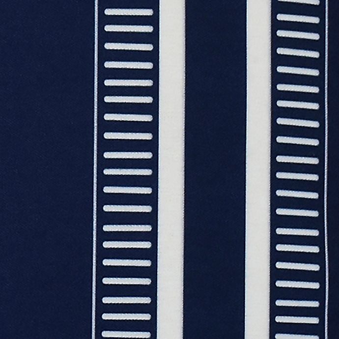 slide 2 of 2, E by Design Dashing Stripe Square Pillow - Navy, 1 ct