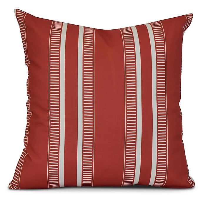 slide 1 of 2, E by Design Dashing Stripe Square Pillow - Coral, 1 ct