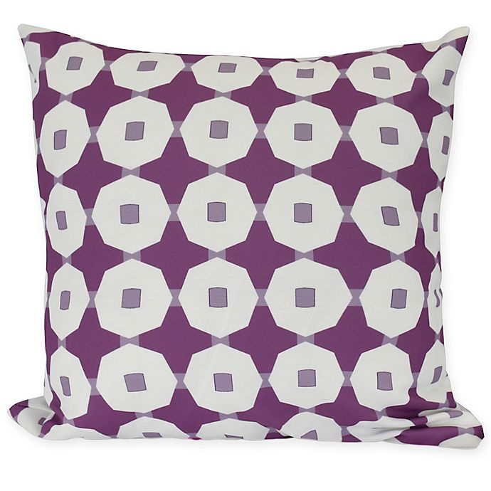 slide 1 of 1, E by Design Button Up Square Throw Pillow - Purple, 1 ct