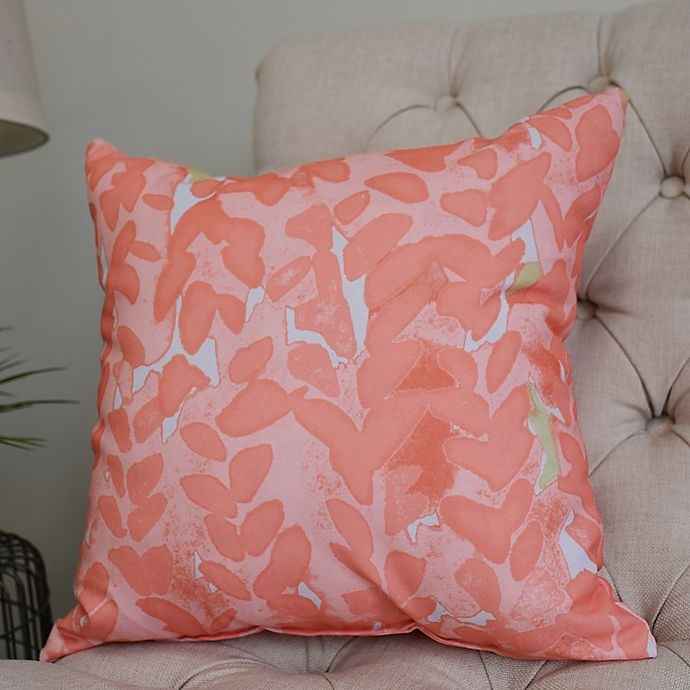 slide 2 of 2, E by Design Market Flowers Bell Peach Floral Decorative Throw Pillow - Peach, 1 ct