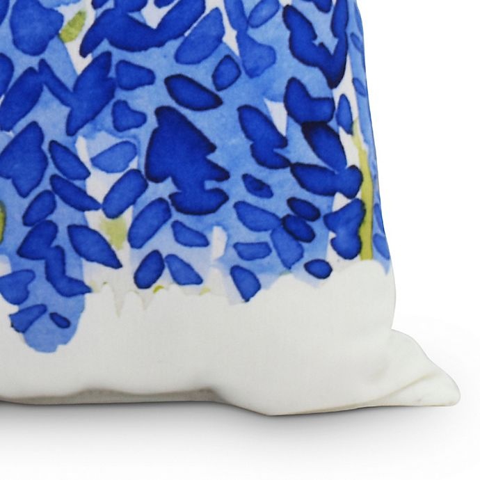 slide 2 of 3, E by Design Flower Bell Bunch Square Throw Pillow Blue, 1 ct