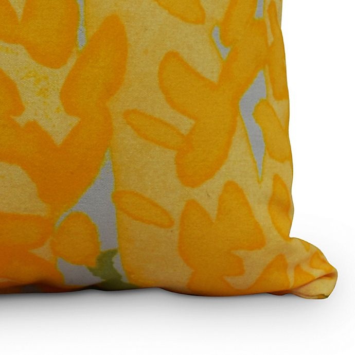 slide 2 of 3, E by Design Flower Bell Square Throw Pillow - Yellow, 1 ct