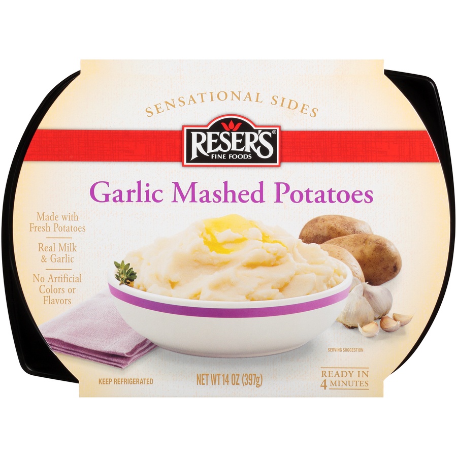 slide 1 of 1, Reser's Garlic Mashed Potatoes, 1 ct