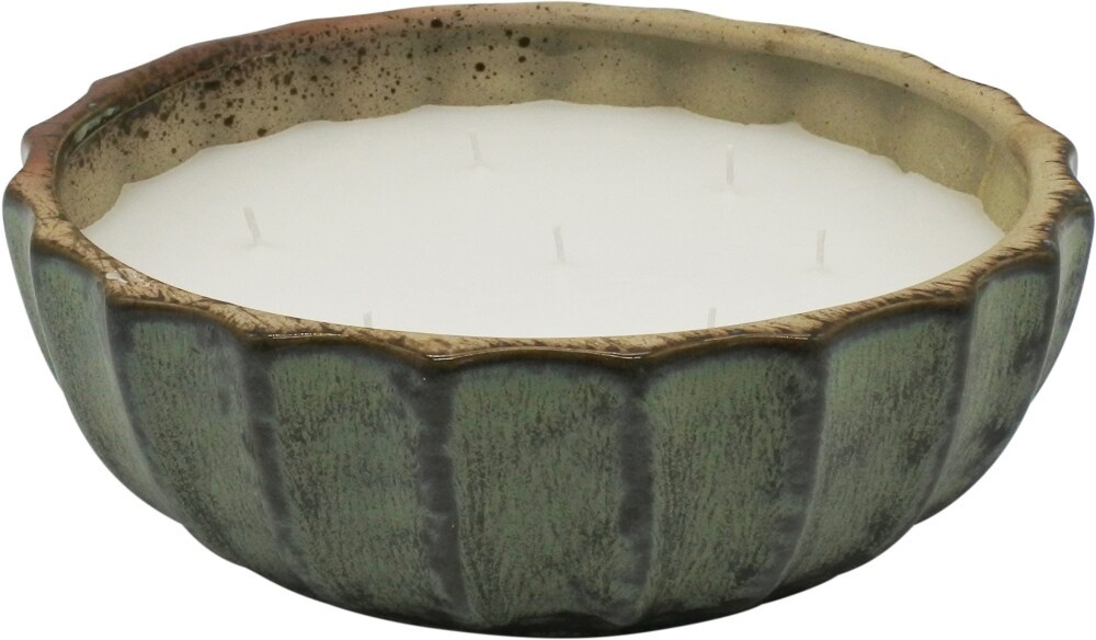 slide 1 of 1, HD Designs Outdoors Ceramic Candle - Green, 1 ct