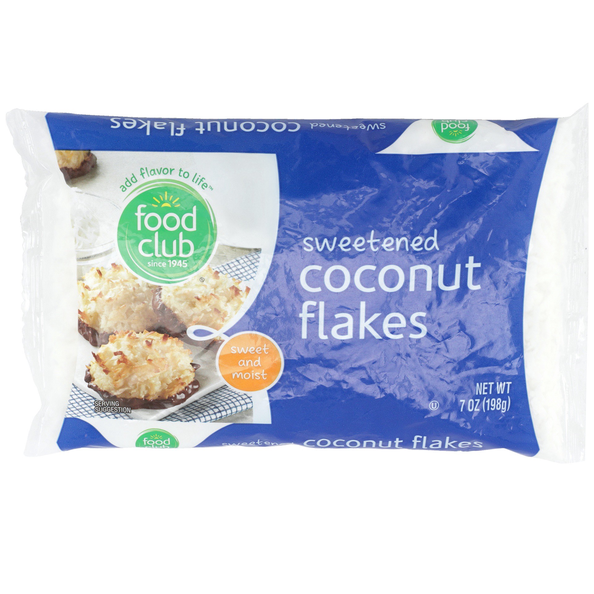 slide 1 of 6, Food Club Sweetened Coconut Flakes, 7 oz