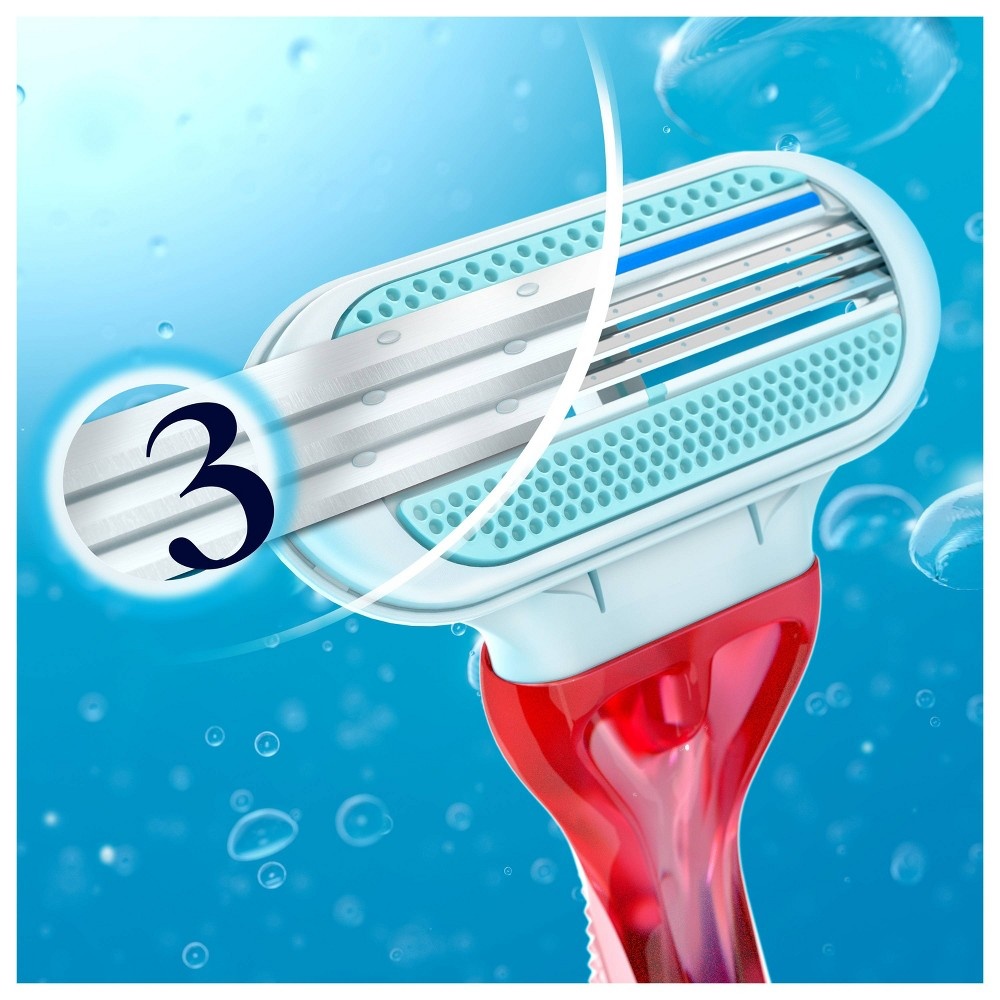 slide 2 of 6, Venus Tropical 3-Blade Disposable Razor, 6 ct