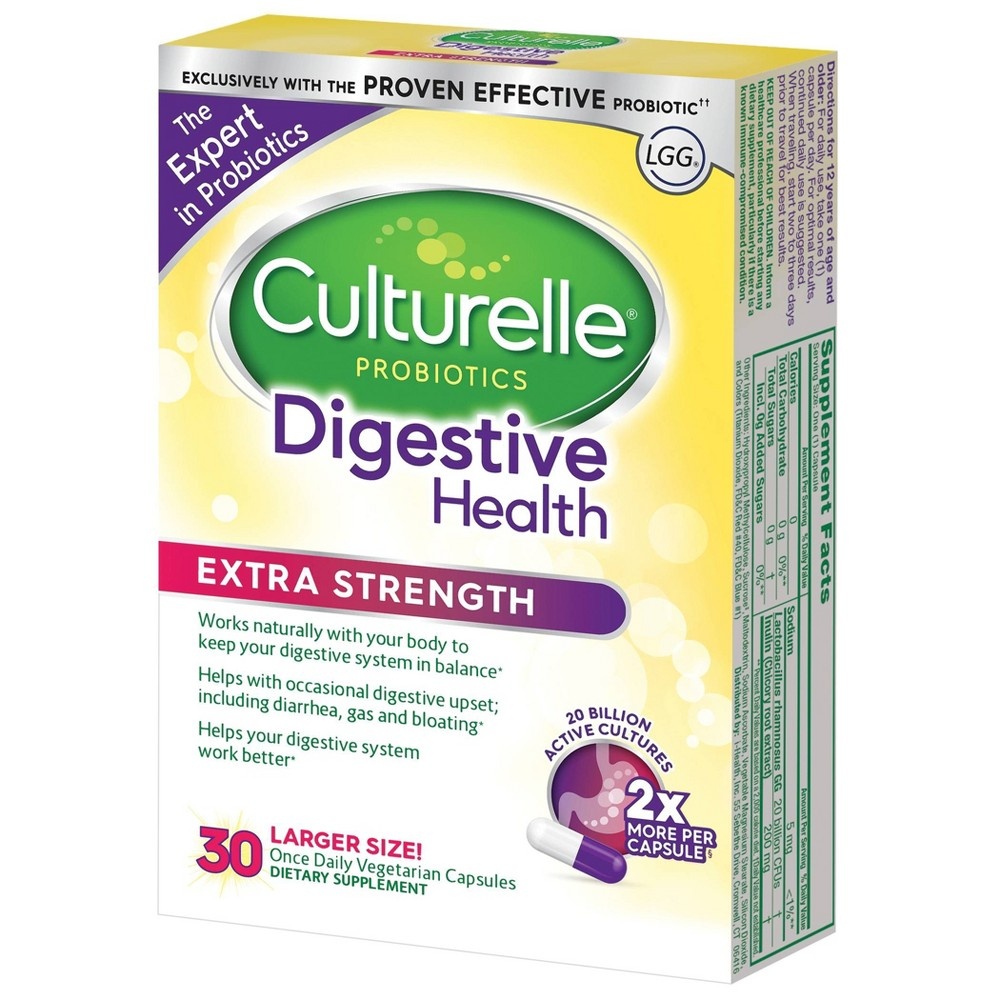 slide 2 of 4, Culturelle Extra Strength Probiotic Capsules, 30 ct