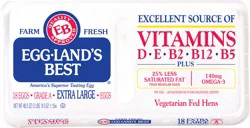 Eggland's Best Classic Extra Large White Eggs, 18 count