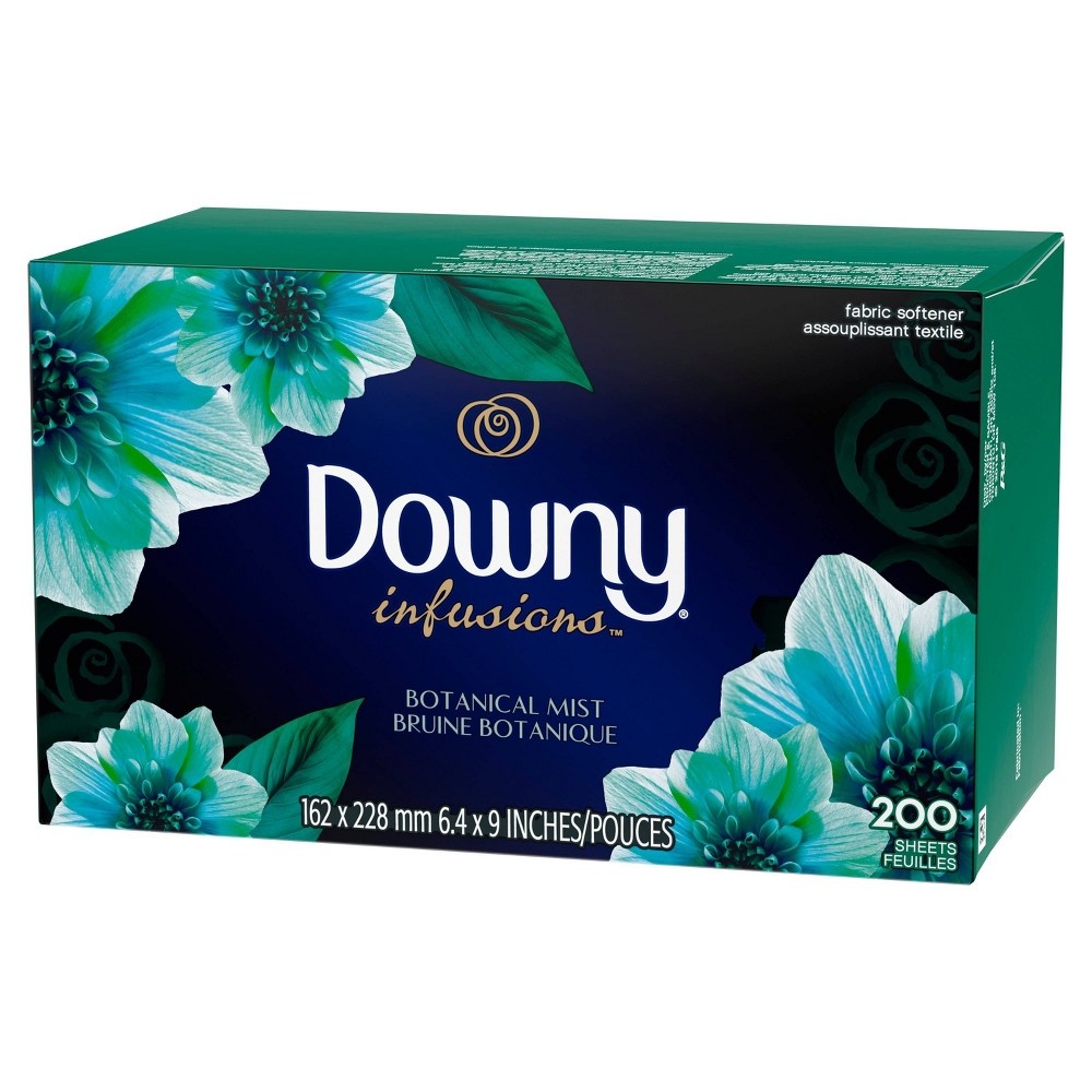 slide 3 of 3, Downy Infusions Refresh Birch Water & Botanicals Fabric Softener Dryer Sheets, 200 ct