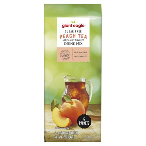 slide 1 of 1, Giant Eagle Peach Tea Sugar Free Drink Mix - 12 qt, 12 qt