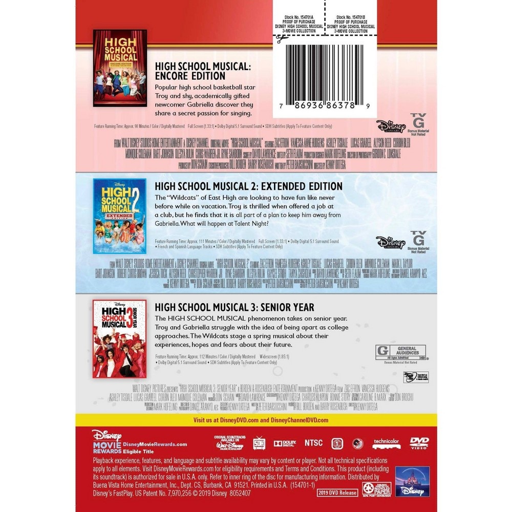 slide 2 of 2, Disney High School Musical: 3 Bundle (DVD), 1 ct