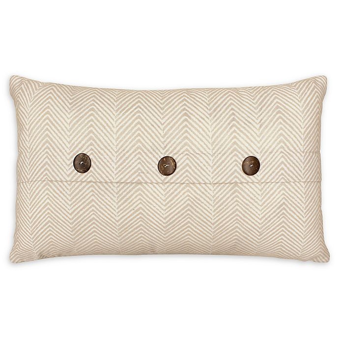 slide 1 of 3, Laura Ashley Milly Oblong Throw Pillow - Beige/White, 1 ct