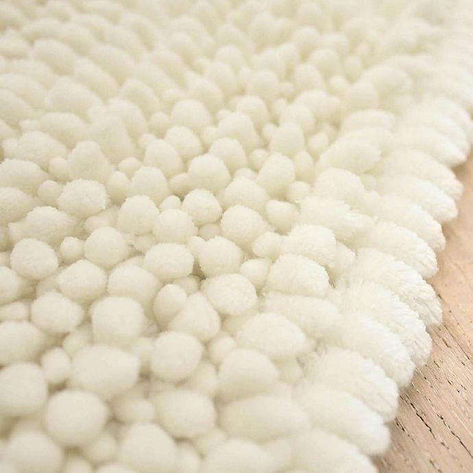 slide 3 of 4, Laura Ashley Butter Chenille Bath Rug - Ivory, 17 in x 24 in