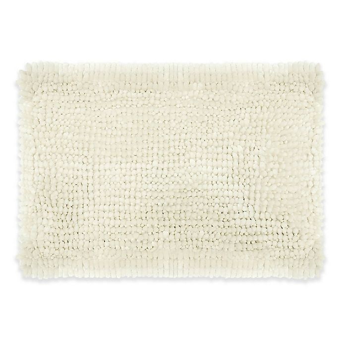 slide 1 of 4, Laura Ashley Butter Chenille Bath Rug - Ivory, 17 in x 24 in