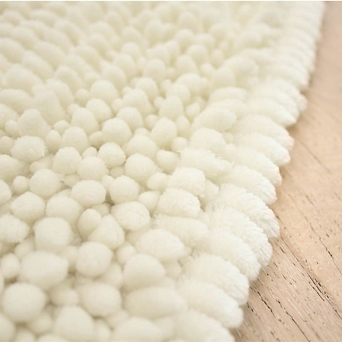 slide 3 of 4, Laura Ashley Butter Chenille Bath Rug - Ivory, 20 in x 34 in