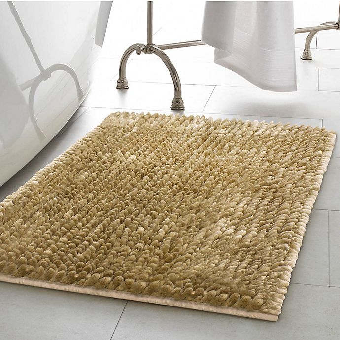 slide 2 of 4, Laura Ashley Butter Chenille Bath Rug - Linen, 20 in x 34 in